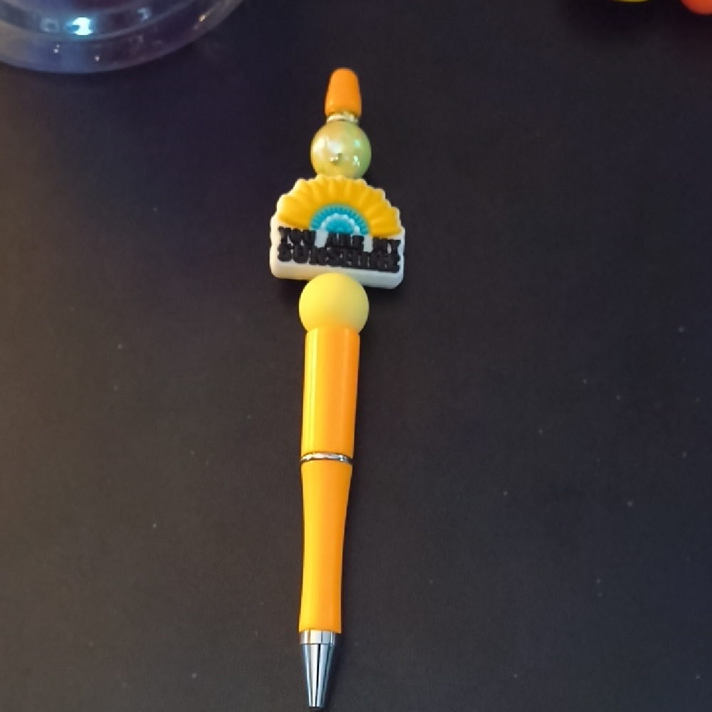Sunflower Themed Orange Pen